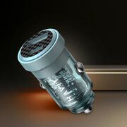 Incarcator auto bricheta 1 x USB Type-C, 1 x USB, PD 30W Havit CC2016, albastru