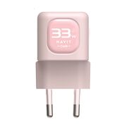 Incarcator priza USB Type-C 33W GaN Havit UC230 EU, roz