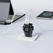 Incarcator priza 1 x USB, 1 x USB Type-C, Wireless Watch Havit 22W UC132 EU, negru