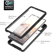 Pachet 360: Husa cu folie integrata pentru Motorola Moto G15 / Moto G15 Power / Moto E15 / Moto G05 fata-spate Defense360 - negru
