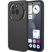 Husa pentru  Nothing Phone (3a) Pro Liquid Silicone, subțire, captusita cu microfibra, anti amprentă, protectie cameră foto, Negru