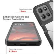 Pachet 360: Husa cu folie integrata pentru Motorola Moto G15 / Moto G15 Power / Moto E15 / Moto G05 fata-spate Defense360 - negru