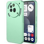 Husa pentru  Nothing Phone (3a) Pro Liquid Silicone, subțire, captusita cu microfibra, anti amprentă, protectie cameră foto, Verde