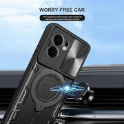Husa pentru  Oppo Reno 13F, 13FS 4G, 5G cu protecție pentru cameră și suport magnetic integrat Ring Shockproof, Roz