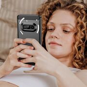 Husa pentru Nothing Phone (3a) Liquid Carbon Silicone - negru