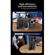 Husa pentru  Oppo Reno 13 cu protecție pentru cameră și suport magnetic integrat Ring Shockproof, Roz