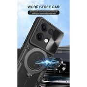 Husa pentru  Oppo Reno 13 cu protecție pentru cameră și suport magnetic integrat Ring Shockproof, Mov