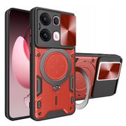 Husa pentru  Oppo Reno 13 Pro cu protecție pentru cameră și suport magnetic integrat Ring Shockproof, Rosu
