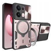 Husa pentru  Oppo Reno 13 Pro cu protecție pentru cameră și suport magnetic integrat Ring Shockproof, Roz
