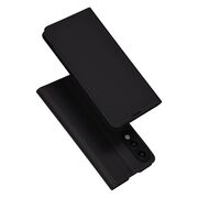 Husa pentru  Samsung Galaxy S25 Edge tip carte BookFlip, inchidere magnetica, Negru denim