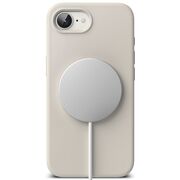 Husa pentru  iPhone 16e Ringke - Silicone Magnetic MagSafe - Crem