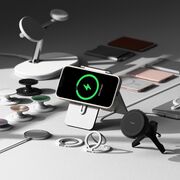 Husa pentru  iPhone 16e Ringke - Silicone Magnetic MagSafe - Crem