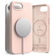 Husa pentru  iPhone 16e Ringke - Silicone Magnetic MagSafe - Roz
