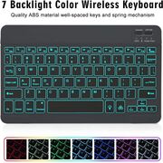 Husa cu tastatura iluminata pentru iPad Air 13 2025 M3 + mouse wireless iluminat LED, negru