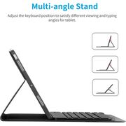 Husa cu tastatura iluminata pentru iPad Air 13 2025 M3 + mouse wireless iluminat LED, negru