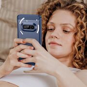 Husa pentru Nothing Phone (3a) Liquid Carbon Silicone - albastru