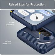 Husa pentru Nothing Phone (3a) Liquid Carbon Silicone - albastru