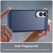 Husa pentru Samsung Galaxy S25 Edge Carbon Liquid Silicone, Albastru