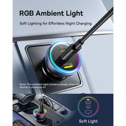 Incarcator auto 2x USB-C, USB, 152.5W, Fast Charging, RGB Ambient Light, USB-C Cable Baseus, C00036101111-00