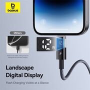 Cablu incarcare iPhone 2.4A Baseus, negru, 2m, P10382700121-01