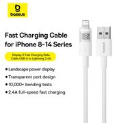 Cablu incarcare iPhone 2.4A Baseus,alb , P10382700211-01