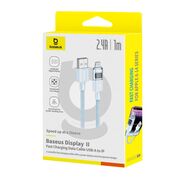Cablu incarcare iPhone 2.4A Baseus, albastru, P10382700311-00