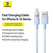 Cablu incarcare iPhone 2.4A Baseus, albastru, P10382700311-01