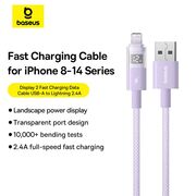 Cablu incarcare iPhone 2.4A Baseus, mov, P10382700511-01