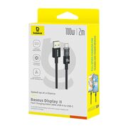 Cablu date USB-C Fast Charging Digital Display, 100W, 2m, negru Baseus, P10382701111-00