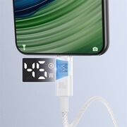 Cablu date USB-C Fast Charging Digital Display, 100W, 1m, alb Baseus, P10382701211-00