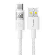 Cablu date USB-C Fast Charging Digital Display, 100W, 1m, alb Baseus, P10382701211-00