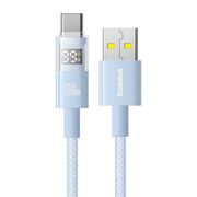 Cablu date USB-C Fast Charging Digital Display, 100W, 1m, albastru Baseus, P10382701311-00