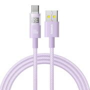 Cablu date USB-C Fast Charging Digital Display, 100W, 1m, mov Baseus, P10382701511-00