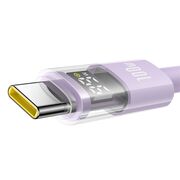 Cablu date USB-C Fast Charging Digital Display, 100W, 2m, mov Baseus, P10382701511-01
