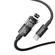 Cablu incarcare iPhone Baseus, Fast Charging, Type-C la Lightning, Digital Display, 20W, 2m, negru, P10382703121-01