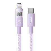 Cablu incarcare iPhone Baseus, Fast Charging, Type-C to Lightning, Digital Display, 20W, 2m, mov, P10382703511-01