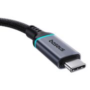 Cablu de date type-c tata la type-c mama, 4k@60hz, pd100w, 10gbps, 1m Baseus, negru, B0063370C111-01