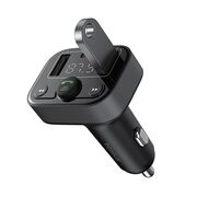 Modulator FM auto Bluetooth PD 18W, USB, USB-C, Display Baseus S-09 Lite, negru