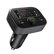 Modulator FM auto Bluetooth PD 18W, USB, USB-C, Display Baseus S-09 Lite, negru