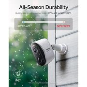 Camera supraveghere exterior wifi 2k, two-way talk, color night vision, ip67, 7.800mah Baseus, S0ST002130, alb