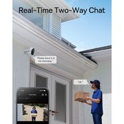 Camera supraveghere exterior wifi 2k, two-way talk, color night vision, ip67, 7.800mah Baseus, S0ST002130, alb