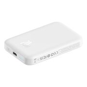 Baterie externa Baseus - power bank magnetic mini air (p10059002223-00) - usb-c, magsafe, 6000mah, 20w - alb