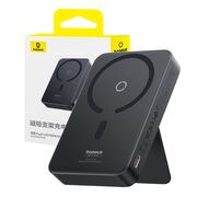Baterie externa Baseus - power bank magpro magnetic ppcxz05 (p10064101123-00) - usb-c, 5000mah, 20w, magsafe, cable type-c, 3a, 30cm - negru
