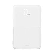 Baterie externa Baseus - power bank magpro magnetic ppcxz05 (p10064101223-00) - usb-c, 5000mah, 20w, magsafe, cable type-c, 3a, 30cm - alb