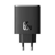 Incarcator priza Baseus - wall charger cube pro (p10152301113-00) - fast charger, 2x type-c, usb, 65w - negru
