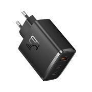 Incarcator priza Baseus - wall charger cube pro (p10152301113-00) - fast charger, 2x type-c, usb, 65w - negru