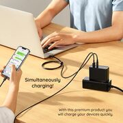 Incarcator priza Fast Charge 2in1 Baseus GaN5 Pro, 100W, alb