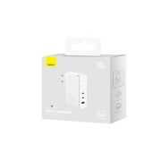 Incarcator priza Fast Charge 3in1 Baseus GaN5 Pro, 140W cu cablu type-c la type-c, 1m, alb