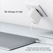 Incarcator priza Fast Charge 3in1 Baseus GaN5 Pro, 140W cu cablu type-c la type-c, 1m, alb