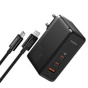 Incarcator priza tip C USB Baseus GaN5 Pro Digital, 160W 2xType-C, USB, 160W, cu Cablu Type-C, 240W, negru